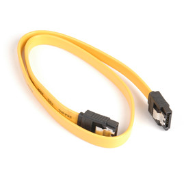 Кабель компьютерный внутренний, кабель патч-корд UTP Кабель интерфейсный SATA-DATA c фиксатором, 50 см, GC 1706 Жовтий