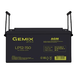 Акумуляторні батареї Акумуляторна батарея Gemix LP12-150 Чорний
