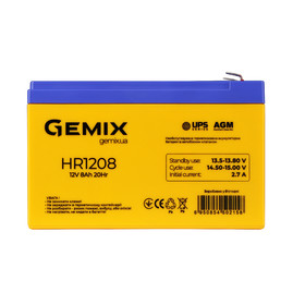 Аккумуляторные батареи Аккумуляторная батарея Gemix HR1208 Жовтий