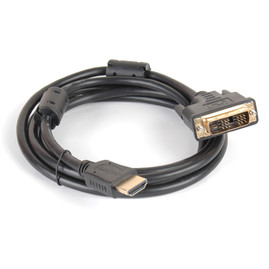 Кабель HDMI-DVI Кабель HDMI вилка - DVI (18 + 1) вилка, довжина 1.8м, з ф / фільтрами (GC 1425) Чорний