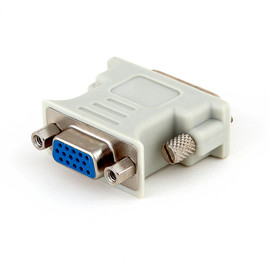 Перехідники HDMI, VGA, DVI Адаптер (перехідник) VGA розетка / DVI-I (24 + 1) вилка, Gemix GC 1448 Сірий