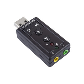 Звукові карти Звукова USB карта SC-02 sound card 7.1 Чорний