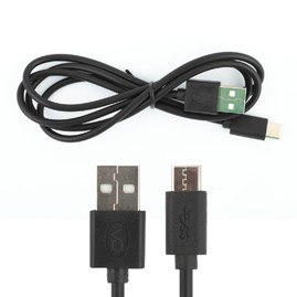 Кабелі синхронізації DT0070T 2A USB AM - Type-C, 1м Чорний