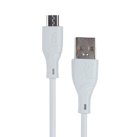 Кабелі синхронізації DT0072M WE 2.4A USB AM - MicroUSB, 1м  Білий
