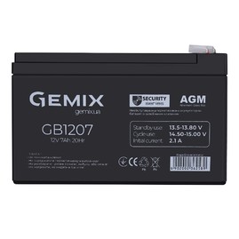 Акумуляторні батареї Акумуляторна батарея Gemix GB1207 Чорний