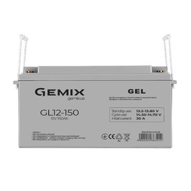 Акумуляторні батареї Акумуляторна батарея Gemix GL12-150 Сірий