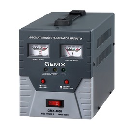Стабілізатори напруги Стабілізатор напруги Gemix GMX-1000 Чорний