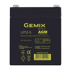 Акумуляторні батареї Акумуляторна батарея Gemix LP12-5 Чорний