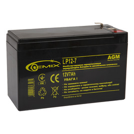 Акумуляторні батареї Акумуляторна батарея Gemix LP12-7.0 Чорний
