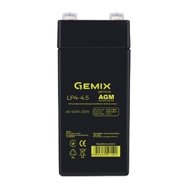 Акумуляторні батареї Акумуляторна батарея Gemix LP4-4.5 Чорний