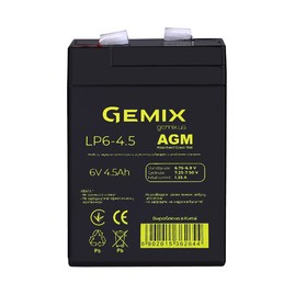 Аккумуляторные батареи Аккумуляторная батарея Gemix LP6-4.5 Чорний