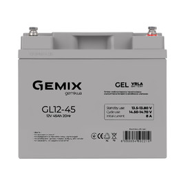 Акумуляторні батареї Акумуляторна батарея Gemix GL12-45 Сірий