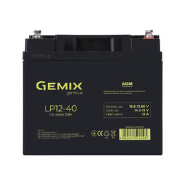 Акумуляторні батареї Акумуляторна батарея Gemix LP12-40 Чорний