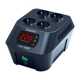 Стабілізатори напруги Стабілізатор напруги Gemix ZVK-1000 Чорний