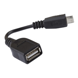 Кабель USB Кабель OTG USB A-мама/ micro B-папа 5Р, 0.1м, чорний GC 1651 Чорний